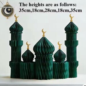 Green Paper Mosque Ramadan Decor